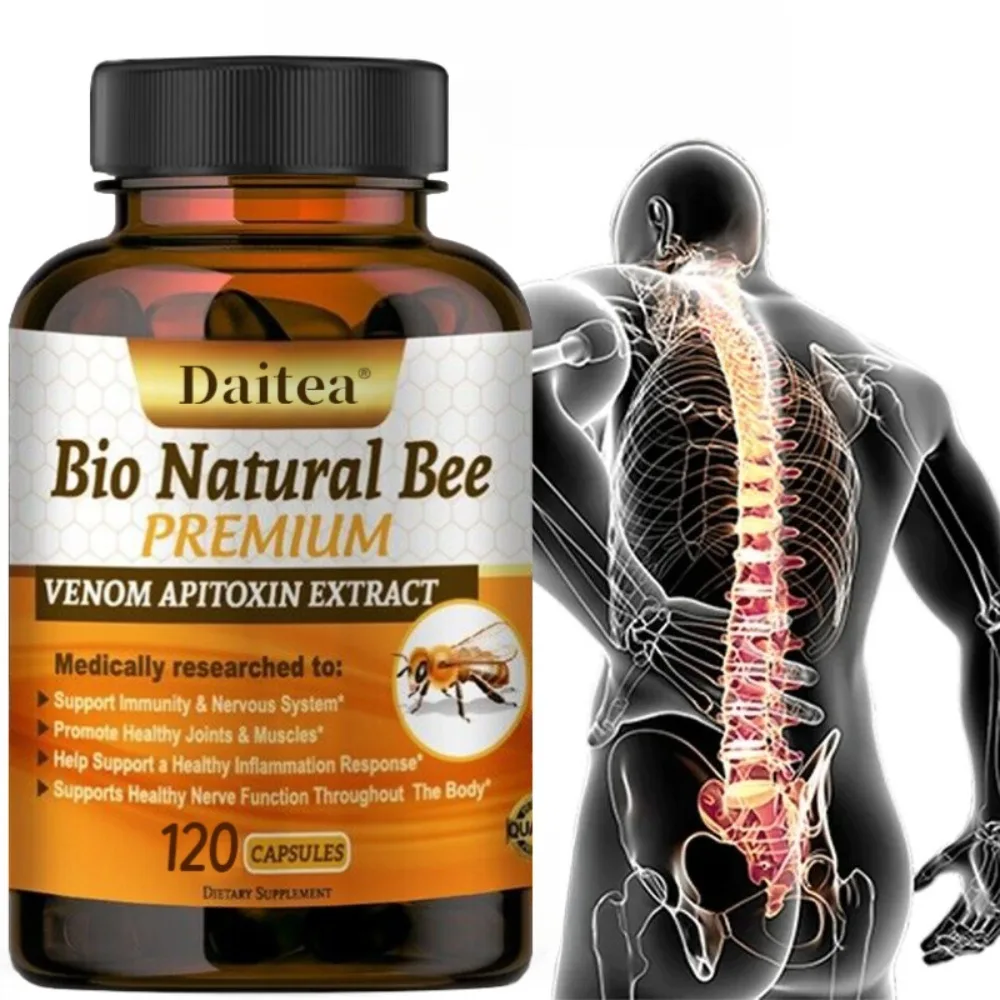 

Natural Bee Capsules Enhance Immunity and Anti-oxidation, Effectively Relieve Joint Inflammation 120 Capsules Non-GMO