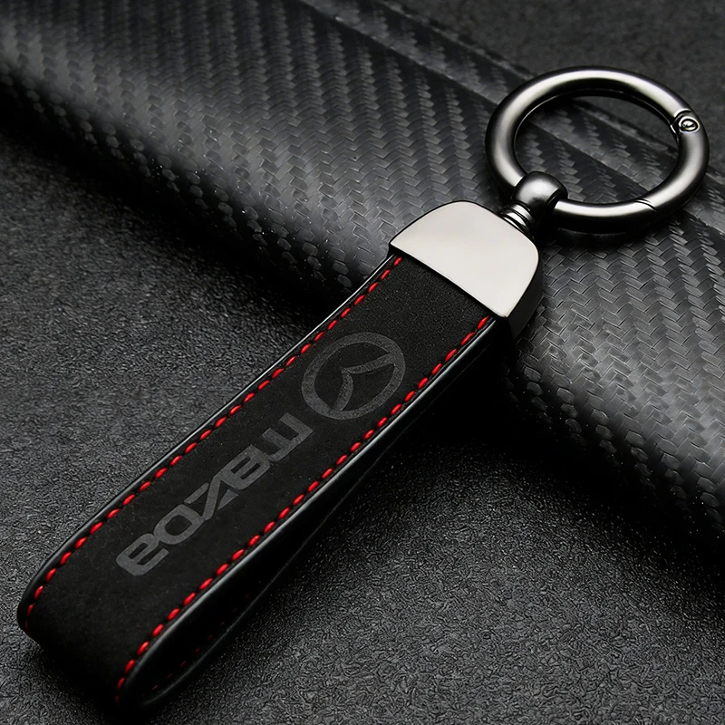Leder-Autoschlüsselanhänger Metall-Leder Mazda 2 3 5 6 Cx5 Cx9 Cx7 Cx4 Cx3 Cx30 Mx5 Mx3 Bk Zubehör Auto-Styling – Detail 3
