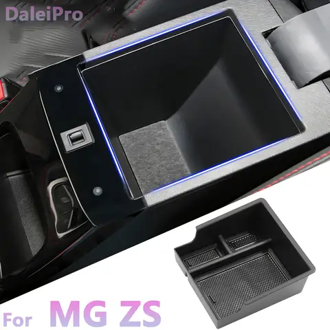 MG ZS 팔걸이 보관함 센터 콘솔 주최자 트레이 보관함 MG ZS 액세서리 용 실리콘 전화 홀더 패드 자동차