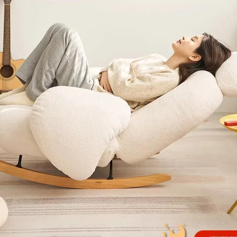 

Customizable Modern Ergonomic White Chairs Minimalist Living Room Recliner Lounge Chairs Floor Bedroom