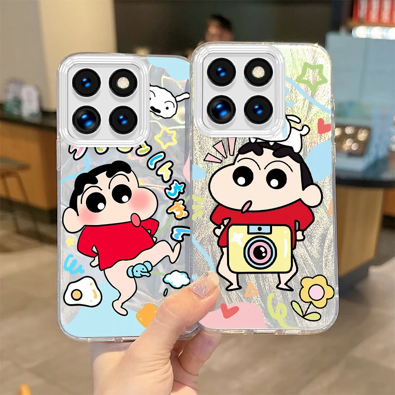 Fashion C-Crayon Shin-chans Cartoon Phone Case for Xiaomi Poco X6 X3 F6 M6 M4 Pro C61 13T 14T 11 Lite Hard Matte Dustproof Cover