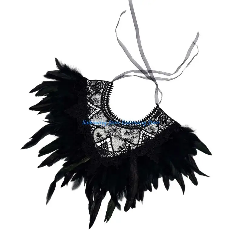 573B Adjustable Lace Shoulder Piece Designed For Dramatic Look Transformation