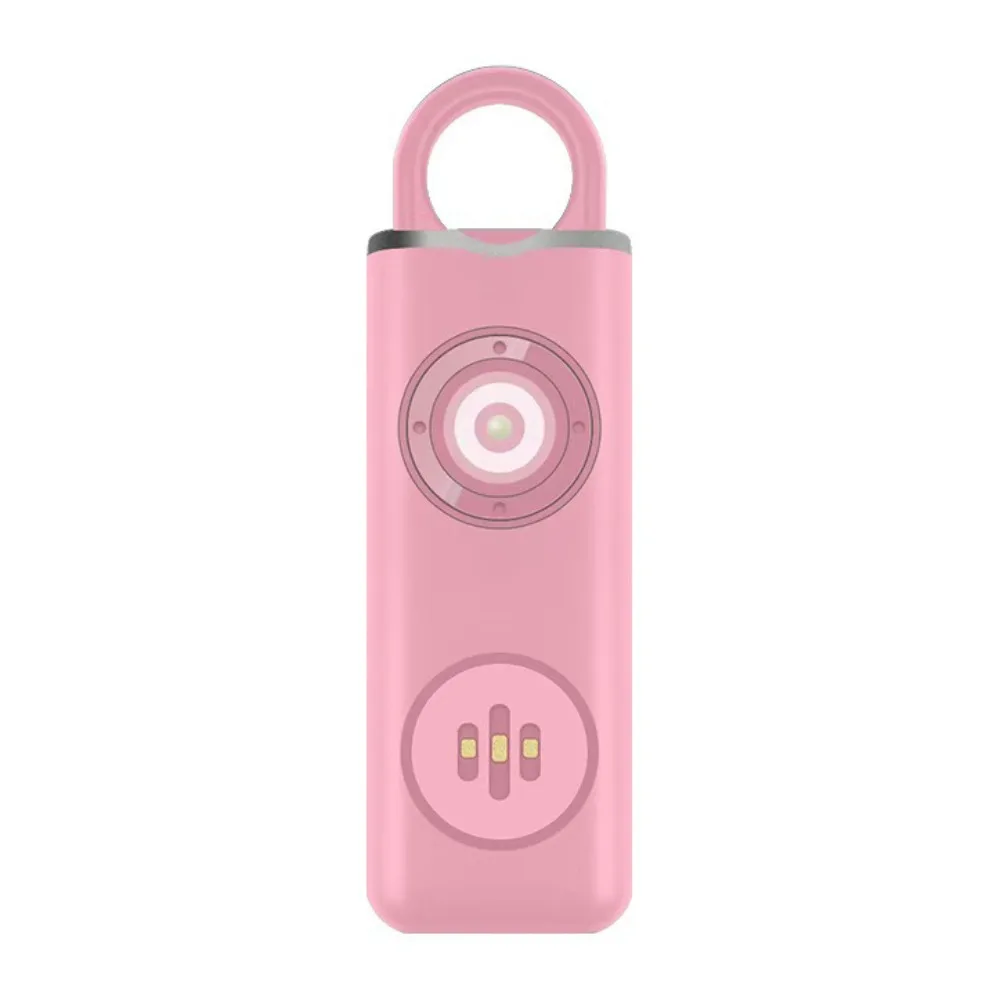 130 High DB Safe Sound Personal Alarm Low Battery Notice LED Strobe Light Portable Alarm Keychain Portable Drop-proof