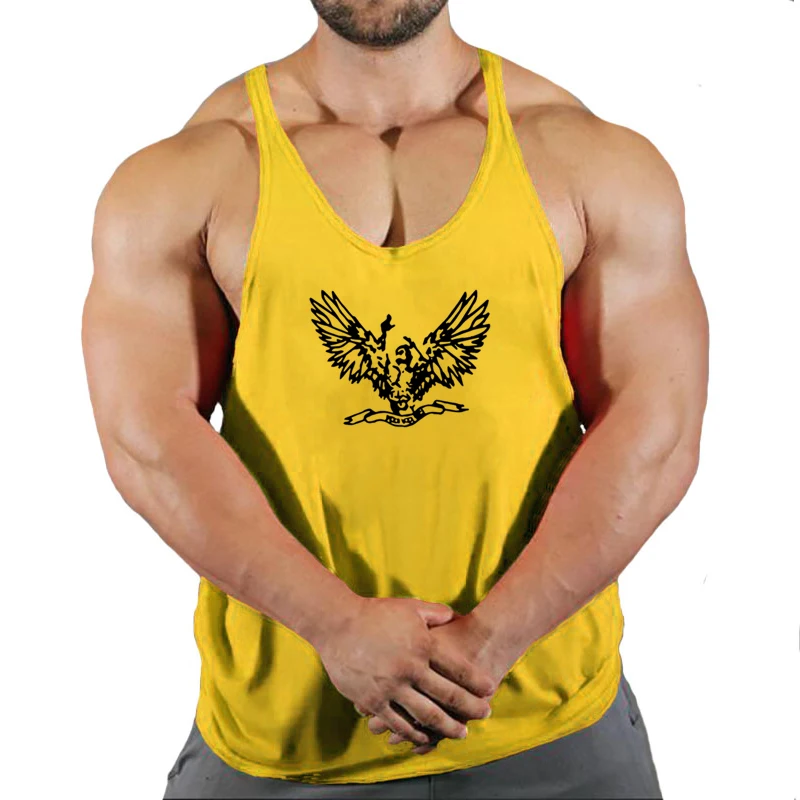 New Arrivals Bodybuilding stringer tank top Gym sleeveless shirt men Fitness Vest Singlet sportswear workout tanktop