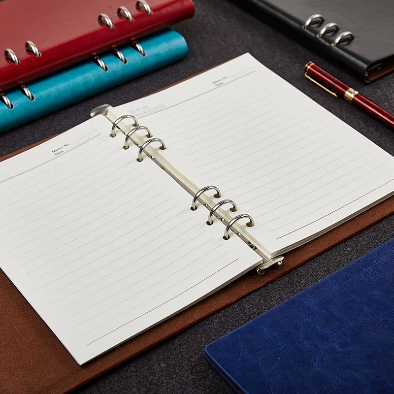 A4 A5 A6 B5 Hollow Loose-leaf Notebook, Detachable Notebook, Leather Notepad Notebook Binder Notepads Stationery