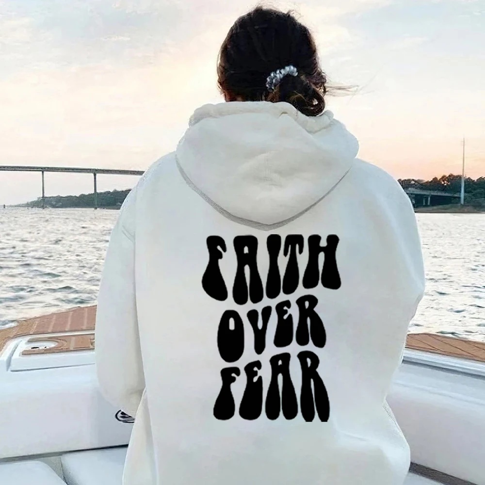 

Faith Over Fear Hoodie Trendy Hoodies Christian Hoodies Bible Verse Hoodie Aesthetic Christian Hoodie Preppy Casual Sweatshirt