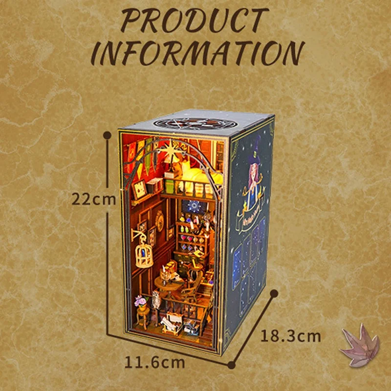 Diy livro nook kit casa de boneca de madeira 3d puzzle montagem modelo construção estante inserção decoração