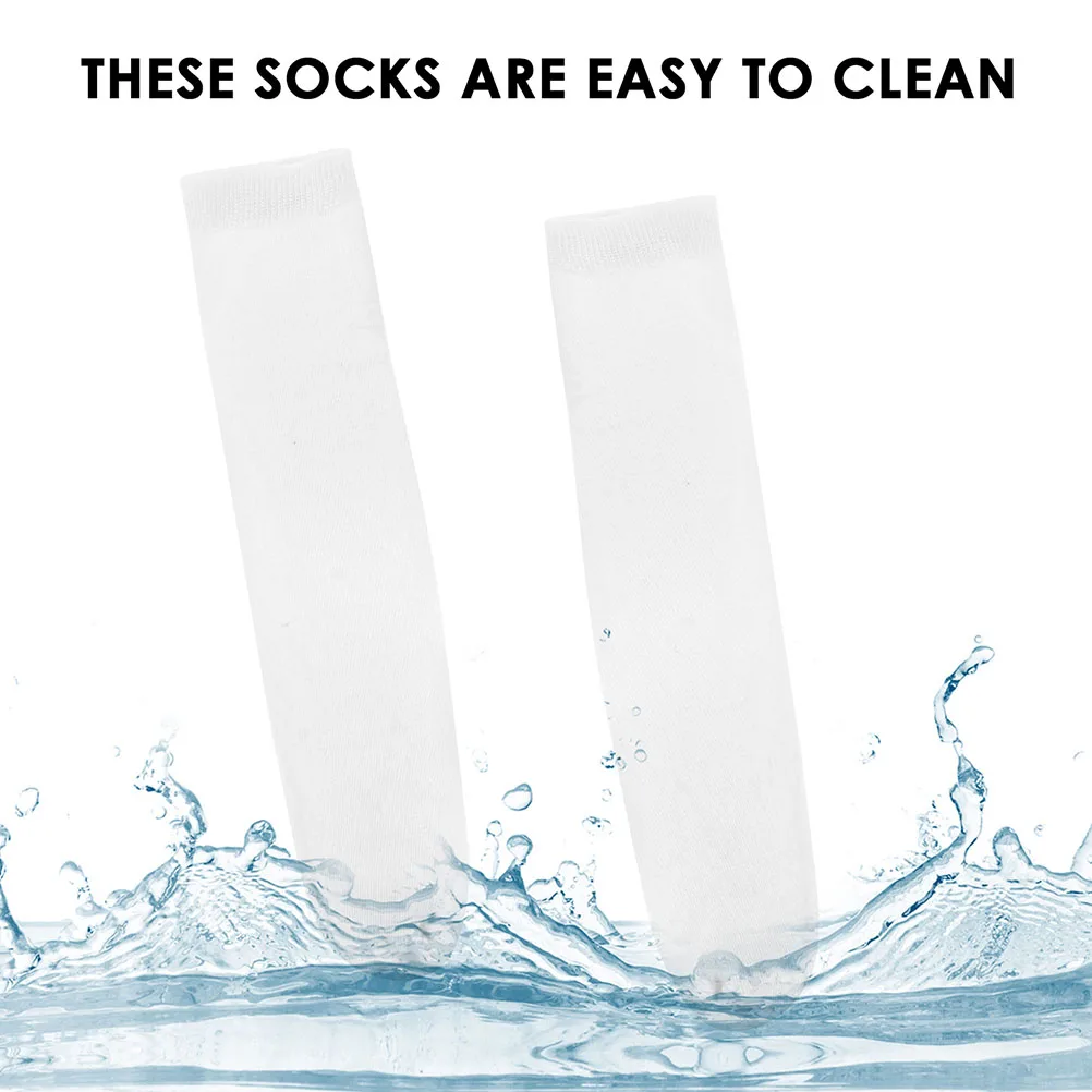 

6 Pairs White Cotton Sublimation Socks Digital Print Blank Dye Transfer Custom Design Straight Cut DIY Gift Idea