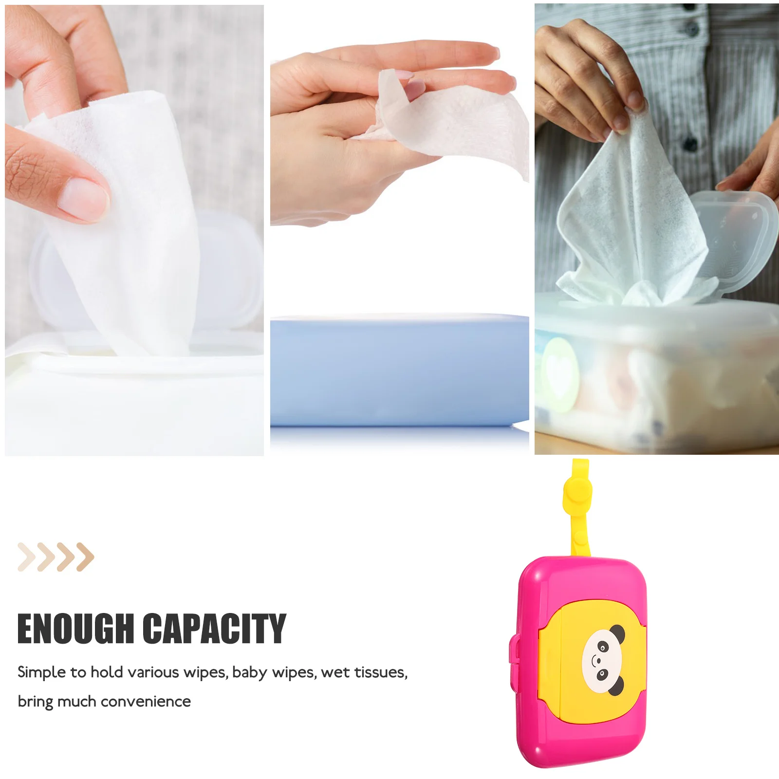 

Practical Portable Wipe Dispenser Purple Panda Baby Wipes Case Travel Storage Container Box For Home Outdoor