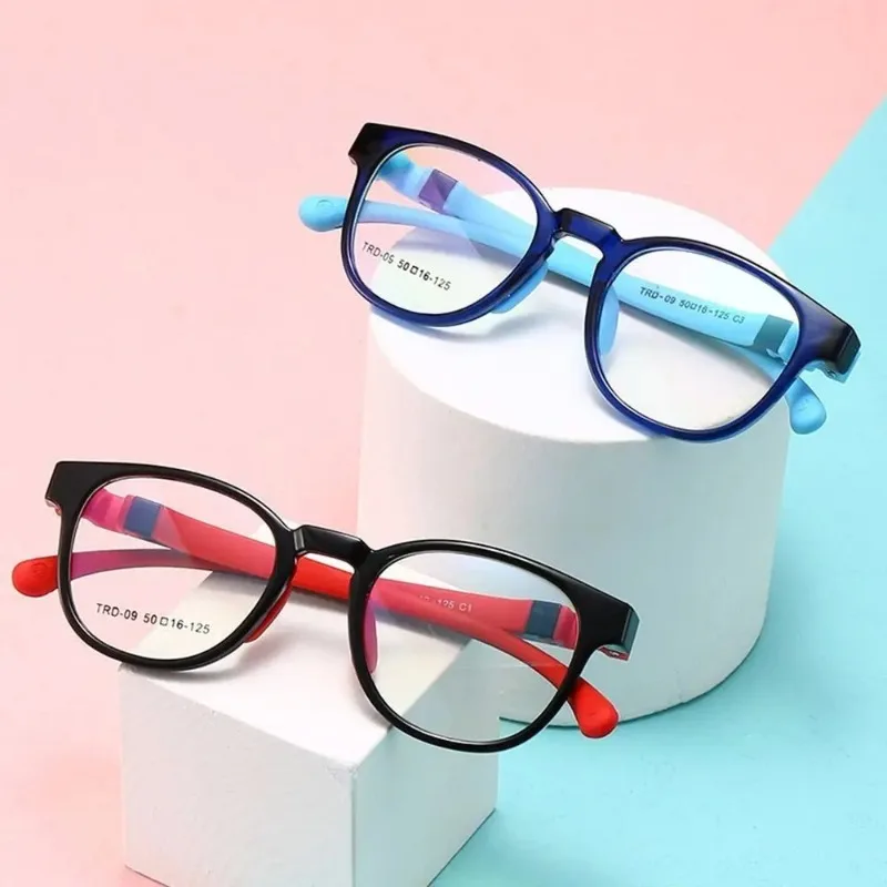 New Trendy Kids Square Anti-blue Light Glasses Silicone Children Boys Girls Computer Eye Protection Eyeglasses Ultra Light Frame