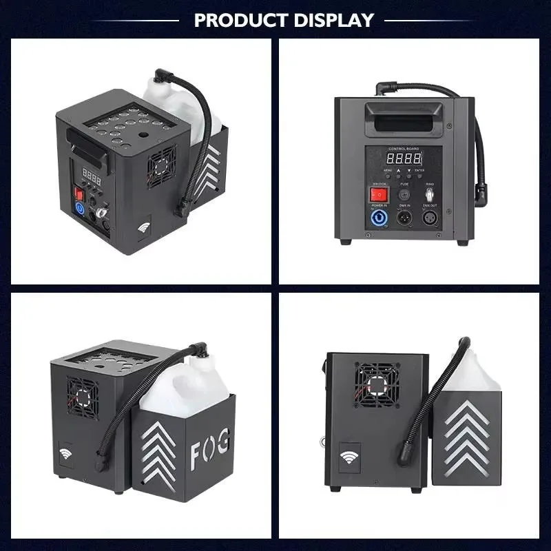 LSYNO 2000W Vertical Fog Machine Remote Control 15LED Smoke Machine Disco Stage Lighting Spray For Wedding Club DJ Show view 6