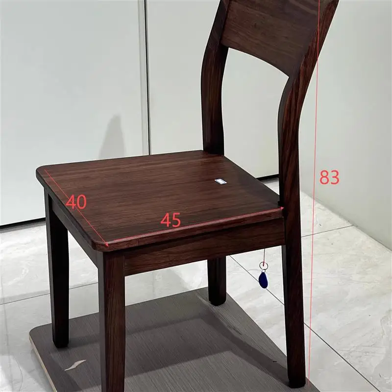 كرسي طعام بمقصورة مخفية متعددة الوظائف من الخشب الصلب، مسند ظهر منزلي، كرسي كاجوال من خشب الجوز #2