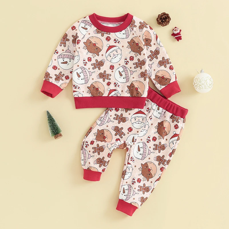 

Baby Girls Christmas Dress Sets Short Sleeve Reindeer Snowflake Print Tops and Tutu Skirt Sets with Headband