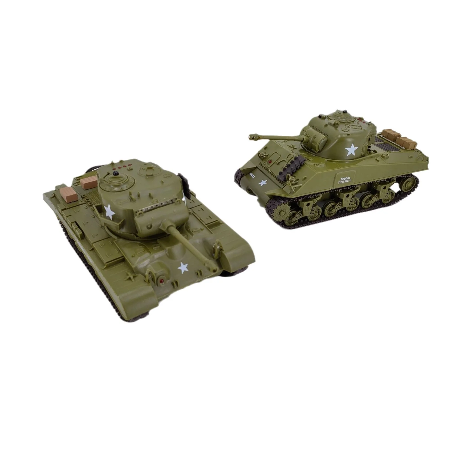 Cross-Border Henglong Usa Sherman Pershing 2.4g Battle Simulation Electric Remote Control Tank Model Adult Children'S Toy Gift