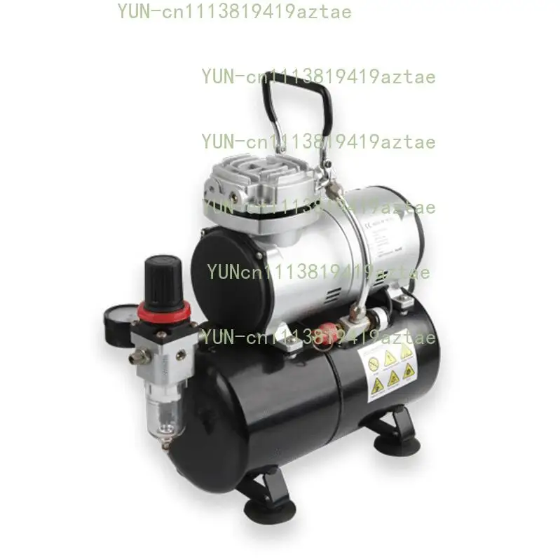 1/6 HP Piston Air Compressor With Tank 220-240V Airbrush Spray Gun For Tattoo Manicure Painting