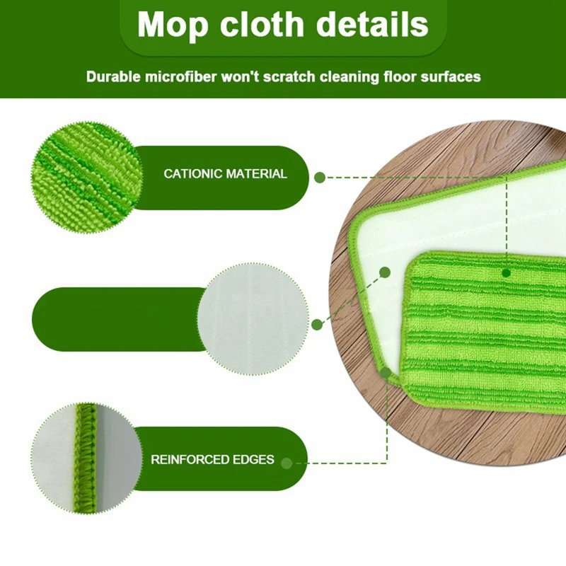 For Swiffer 12 Inches Wetjet Mop Reusable Mop Pads Refills Microfiber Mop Refill Pads Wet Dry Mop Accessories Heads Pads