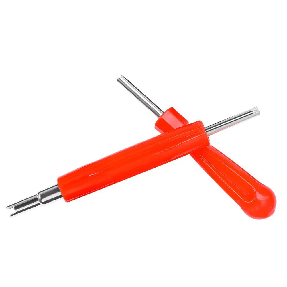 

8pcs Tire Valve Core Remover Tool Dual Single Head Repair Kit For Car Truck Bike Forklift Durable Plastic Handle Portable