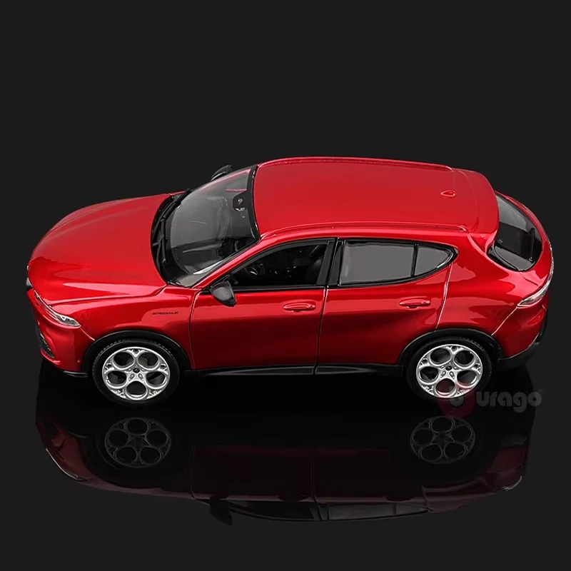 New Bburago 1:24 Alfa Romeo Tonale Car Model Alloy Sports Car Die-cast Model Luxury Vehicle Collection Car Toys Racing Kid Gift
