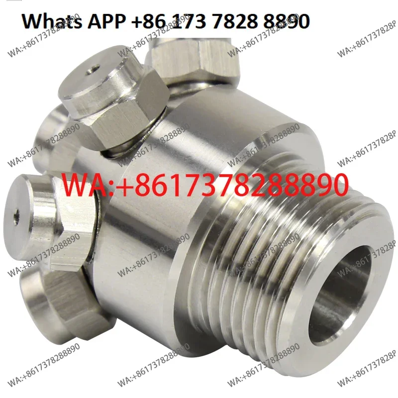 

304 stainless steel multi-head porous atomizing nozzle cooling and dust removal cleaning nozzle solid cone high pressure nozzle