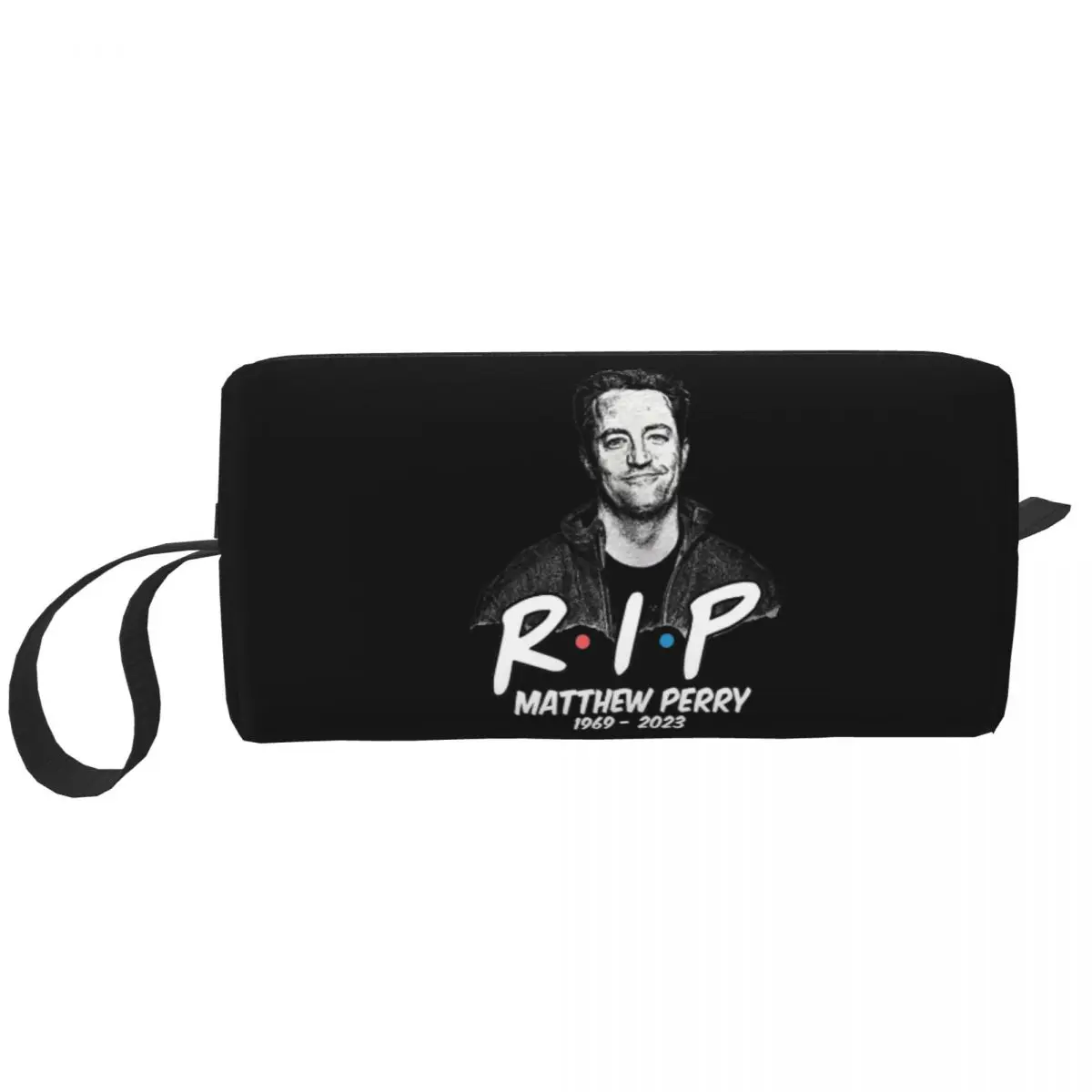 Matthew Perry Makeup Bag Large Cosmetic Bag for Men Women RIP Toiletry Bags Accessories Organizer