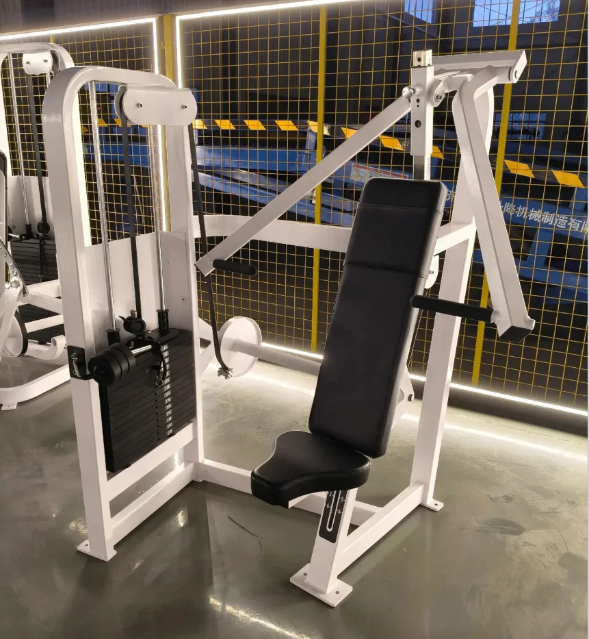 

Тренажер для фитнеса: силовой тренажер с выбором нагрузки для тренировки плеч и груди, машина для жима сидя под углом