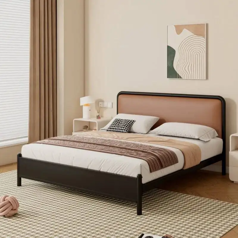 

Minimalist Metal Bed Frame Adjustable Frame Height Bedroom Bed Base 1.2/1.5/1.8m Mattress Base for Indoor Modern Mattress Pallet
