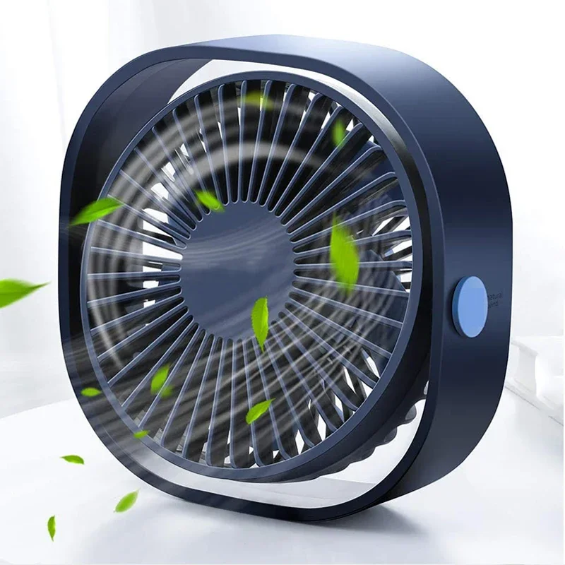 

2021 New Desktop USB Fan Portable Table Fan for Office Household Strong Wind Quiet Mini Fan with 3 Speed 360 Rotation Adjustable