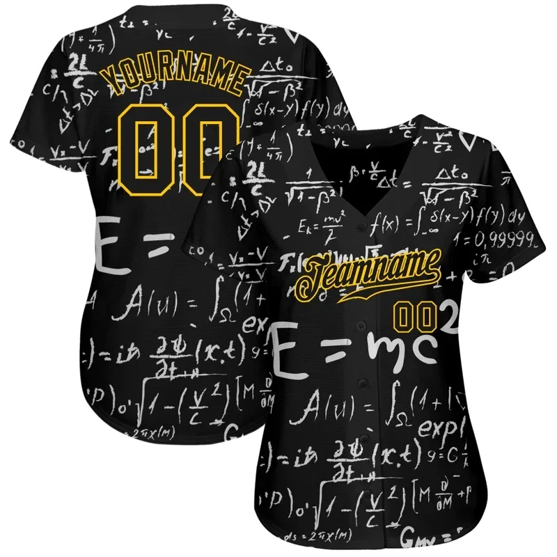 PATTERN DESIGN MATH Custom Baseball Jersey Men and Women Section Shirt 3D Printed Shirt Casual Team Shirts Hip Hop Unisex Tops