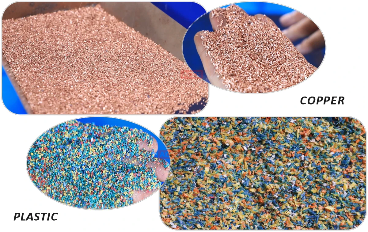 Good Manufacturers Customized Small Cable Wire Granulator Machine Scrap Copper Cable Granulator