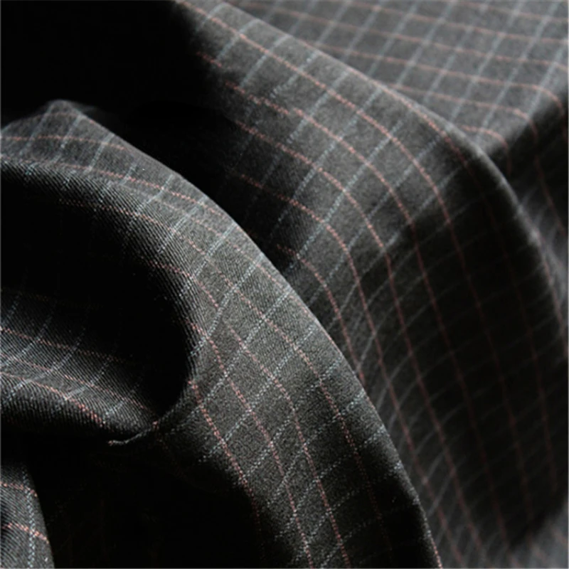 Striped Checkered Woven Fabric for DIY Sewing Skin Friendly Suit Windbreaker Designer Fashion Clothing Creative Styling Cloth