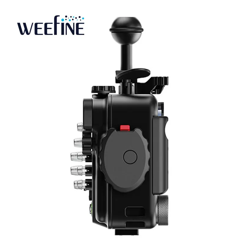 WEEFINE Nuovo alloggiamento TGPRO per la custodia UW per fotocamera Olympus TG7/TG6/TG5 con sistema di aspirazione integrato con profondità impermeabile 80M