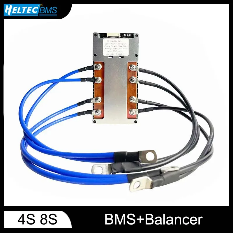 

Heltec Car Startup 12V 48V BMS 3S 4S 8S 330A 380A Lifepo4 Li-ion 500mA/530mA External balancer with 7AWG Cable With Copper Nose