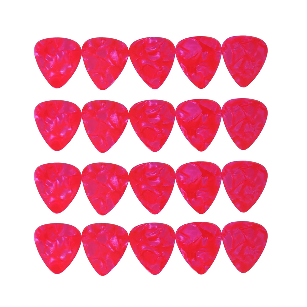 100pcs/lot Pink Pearl Celluloid Guitar Picks Standard Plectra 0.71mm 0.96mm