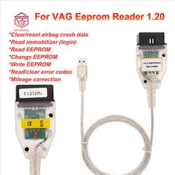 ITCARDIAG For VAG Eeprom Programmer Reader 1.20 Read & Write Eeprom For VAG Supports Clear Error Codes Mileage Correction