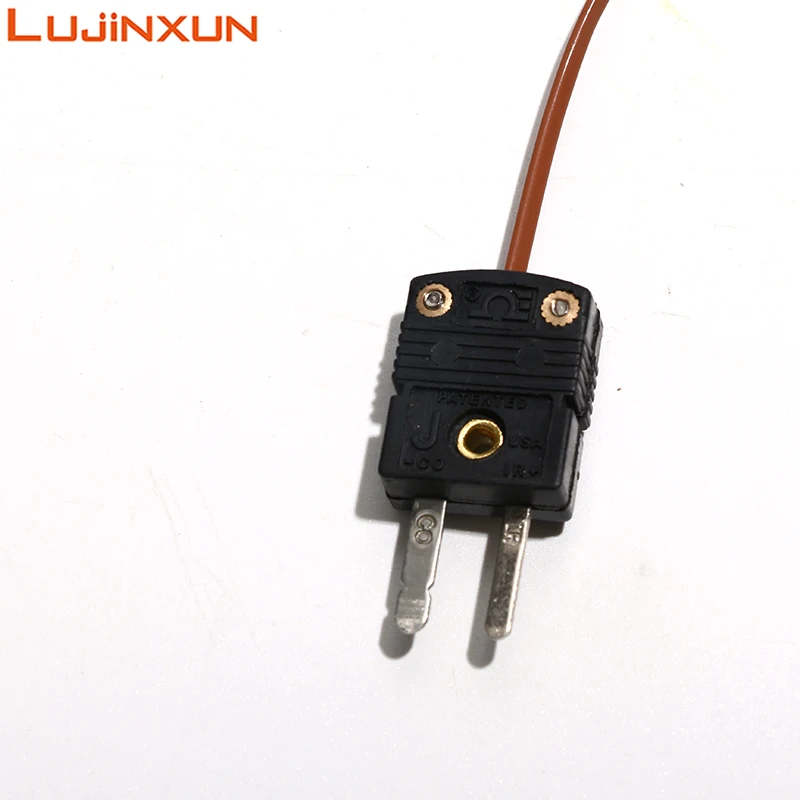 LUJINXUN-sensor de PTFE con enchufe SMPW, TT-J-24-SLE de sonda termopar de alta temperatura, tipo J, longitud de cable de PTFE de 0,5 M-5M, 1 ud.