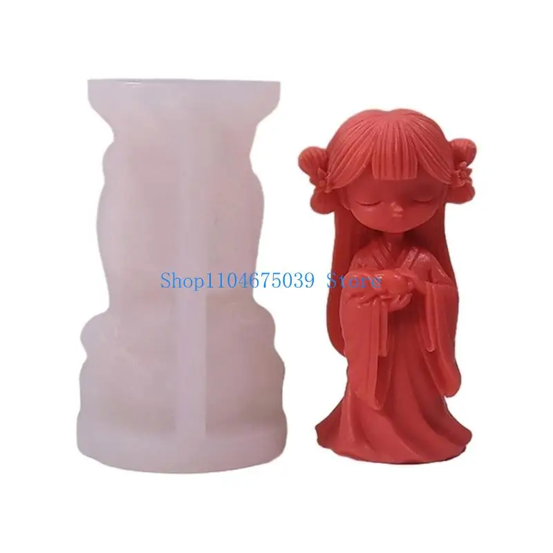 

5asd Girl Silicone Mold Jewelry Making Tool Scented Plaster Mould Decor