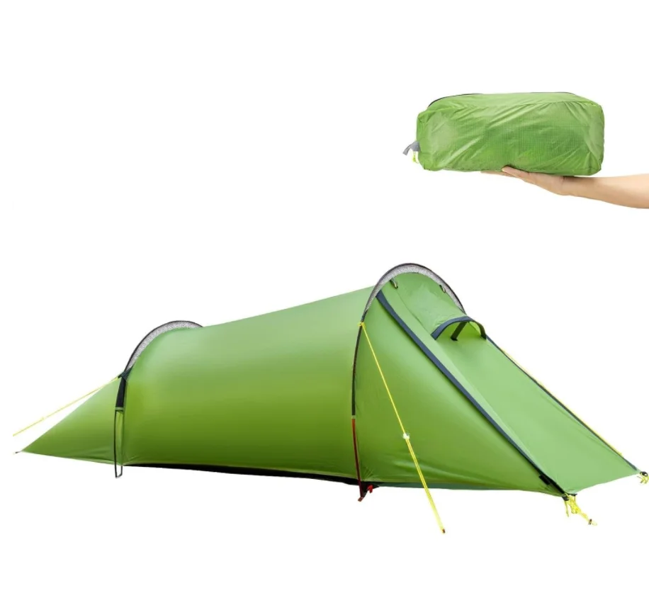 

Hot-selling 2 Person Tunnel Tent Waterproof Double Layer Aluminum Poles Compact Backpacking Camping Hiking Outdoor Shelter