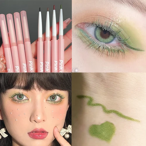 Lápiz de Gel delineador de ojos mate ultrafino, resistente al agua, colorido, suave, fácil de usar, alto pigmento, cosméticos de maquillaje de ojos duraderos profesionales