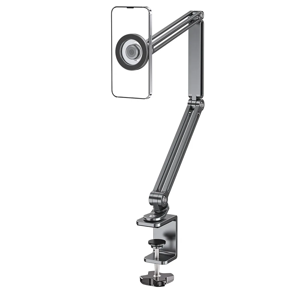 Tablet Stand with Aluminum Alloy Material 360 Degree Adjustable Rotation and Strong Magnetic Hold for Desk or Bedside
