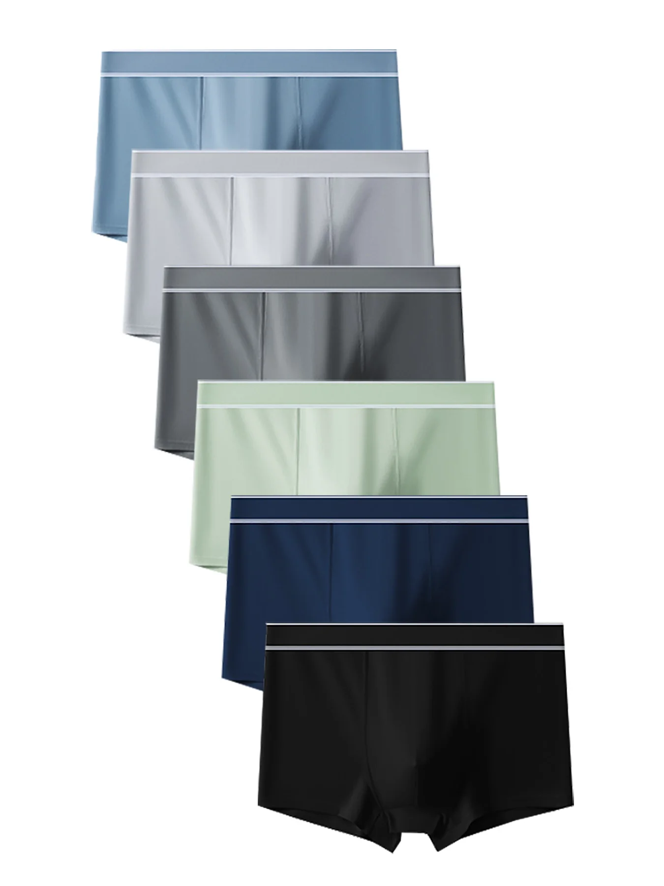 

【 Комплект из 6 предметов 】 Мужские однотонные трусы, серия 6 цветов, удобные хлопковые, дышащие и эластичные спортивные мужские трусы.