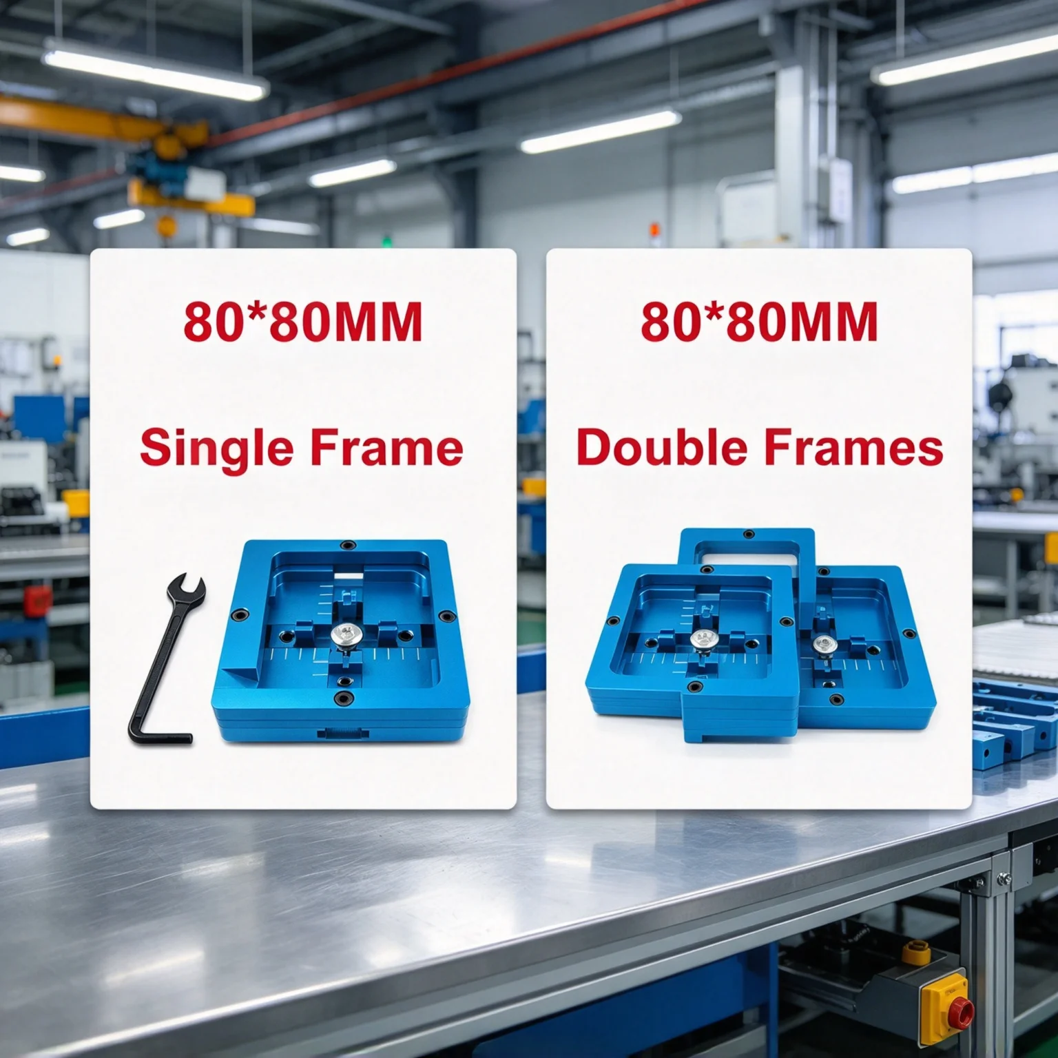 LY Stencil Holder BGA Rework Station Reballing Jig Repair Stencil Fixture Base 80x80mm Optional Single or Double Frames