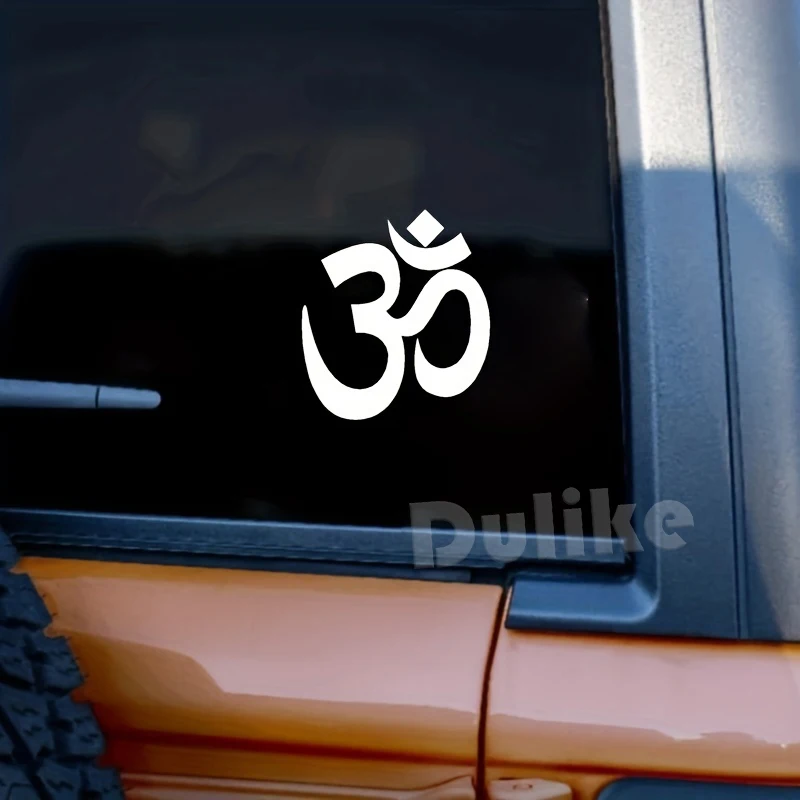 Minimalistyczna naklejka winylowa Yoga Om Symbol na szybę samochodu Laptop Cup Decor Usuwalna medytacja Om Namaste Yoga Naklejki Home Decor — zdjęcie 4