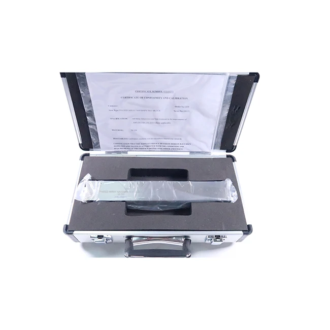 UT Test Block NavShip Phased Array 304 Stainless Steel Calibration Block 4 Holes Type