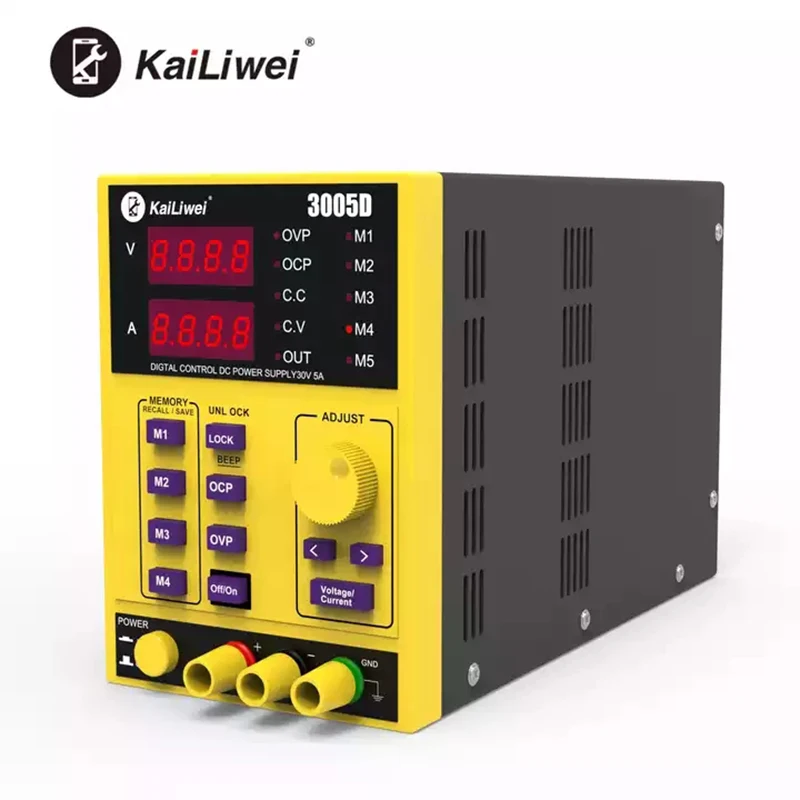 Kailiwei 3005D 5A 30V DC alimentatore da laboratorio regolabile alimentatore a commutazione controllato da programma digitale