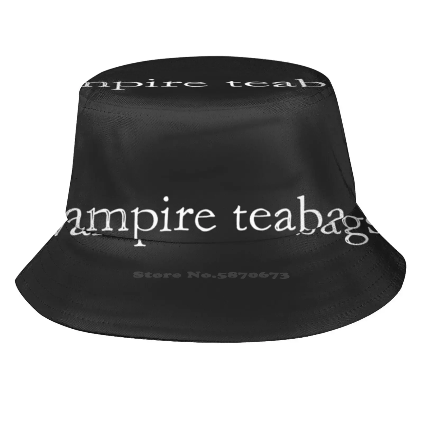 Vampire Teabags - White On Charcoal - Indiscreet Zip Pouch For Tampons , Menstrual Pads , Feminine Products Unisex Summer Cap