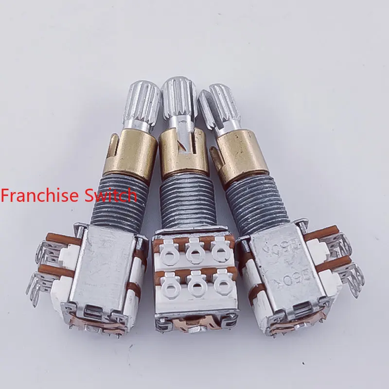 10PCS 12 Type Duplex Double Shaft  Adjustable 28 Spline B50K Potentiometer Mounting Hole 9mm