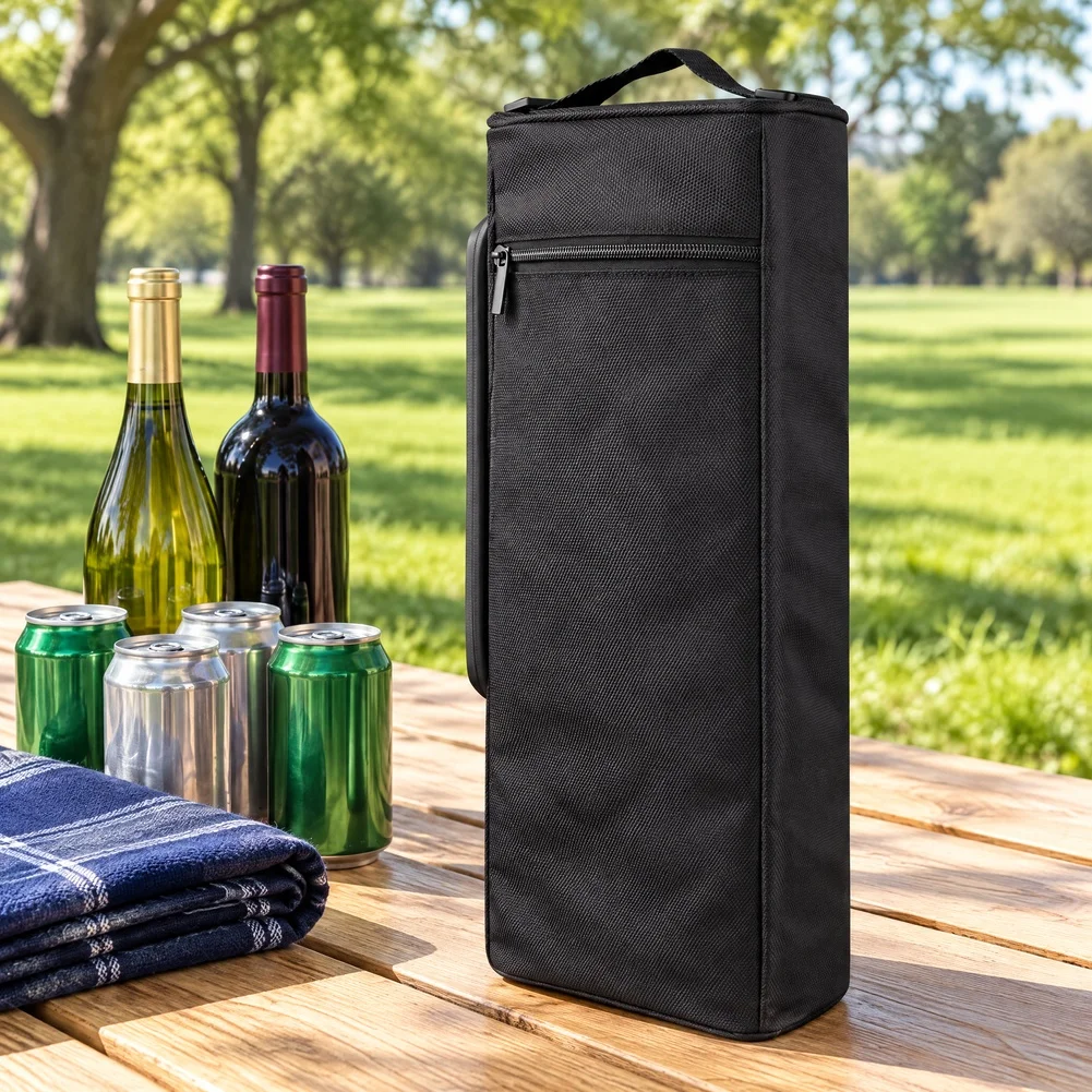 Lightweight Insulated Cooler Bag for Wine and Beer That Maintains Chill During Travel Picnics and Beach Outings