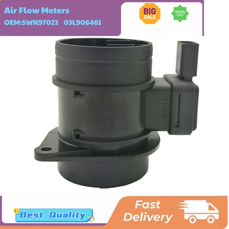 

5WK97023 5WK9 7023 03L906461 03L 906 461 Mass Air Flow Sensors for VW Jetta Polo Golf Touran 1.6 TDI Audi A1 A3 Sportback