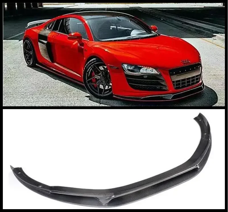 Real Carbon Fiber Front Bumper Lip Splitters Fog Light Cover For Audi R8 V8 V10 GT 2007-2015