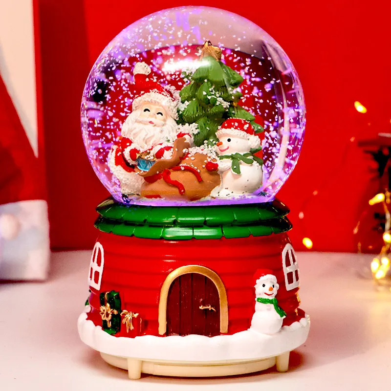 Creative Christmas Tree Atmosphere Decoration Ornament Crystal Ball Music Box Exquisite Christmas